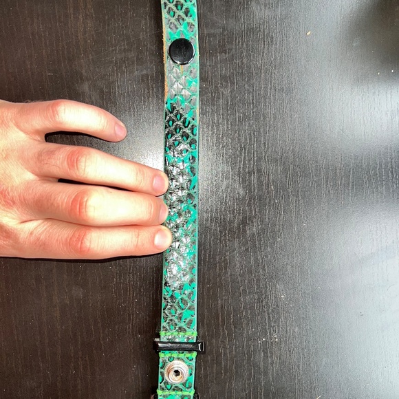 Barbara Bui Paris - Green Python Snake Bracelet - M - Green/Black - 80% OFF SALE - Picture 10 of 10